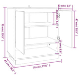 NNEVL Sideboard Smoked Oak 70x41x75 cm Chipboard