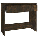 NNEVL Console Table Smoked Oak 89x41x76.5 cm Steel