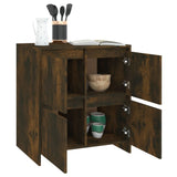 NNEVL Sideboard Smoked Oak 70x41x75 cm Engineered Wood