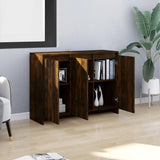 NNEVL Sideboard Smoked Oak 102x33x75 cm Chipboard