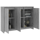 NNEVL Sideboard Grey Sonoma 102x33x75 cm Chipboard