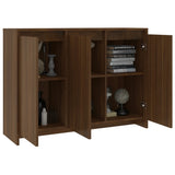 NNEVL Sideboard Brown Oak 102x33x75 cm Chipboard
