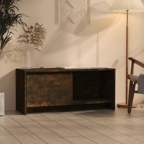 NNEVL TV Cabinet Smoked Oak 90x35x40 cm Engineered Wood