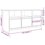 NNEVL TV Cabinet Brown Oak 102x37.5x52.5 cm Engineered Wood