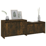 NNEVL TV Cabinet Smoked Oak 146.5x35x50 cm Engineered Wood