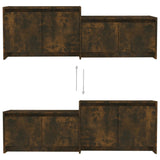 NNEVL TV Cabinet Smoked Oak 146.5x35x50 cm Engineered Wood