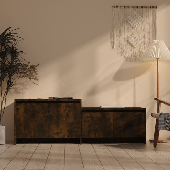 NNEVL TV Cabinet Smoked Oak 146.5x35x50 cm Engineered Wood