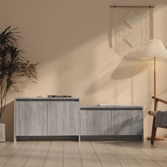 NNEVL TV Cabinet Grey Sonoma 146.5x35x50 cm Engineered Wood