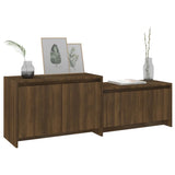 NNEVL TV Cabinet Brown Oak 146.5x35x50 cm Engineered Wood