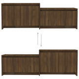 NNEVL TV Cabinet Brown Oak 146.5x35x50 cm Engineered Wood