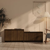 NNEVL TV Cabinet Brown Oak 146.5x35x50 cm Engineered Wood