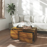 NNEVL Coffee Table Brown Oak 90x50x41.5 cm Chipboard