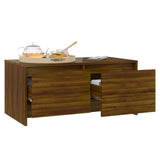NNEVL Coffee Table Brown Oak 90x50x41.5 cm Chipboard