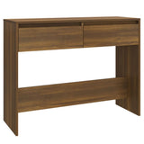 NNEVL Console Table Brown Oak 100x35x76.5 cm Chipboard
