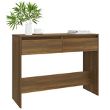 NNEVL Console Table Brown Oak 100x35x76.5 cm Chipboard