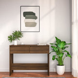 NNEVL Console Table Brown Oak 100x35x76.5 cm Chipboard