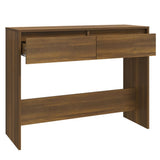 NNEVL Console Table Brown Oak 100x35x76.5 cm Chipboard