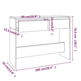 NNEVL Console Table Brown Oak 100x35x76.5 cm Chipboard