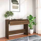 NNEVL Console Table Brown Oak 100x35x76.5 cm Chipboard