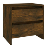 NNEVL Bedside Cabinet Smoked Oak 45x34.5x44.5 cm Chipboard