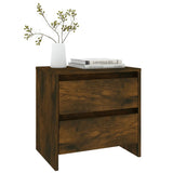 NNEVL Bedside Cabinet Smoked Oak 45x34.5x44.5 cm Chipboard