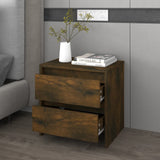 NNEVL Bedside Cabinet Smoked Oak 45x34.5x44.5 cm Chipboard