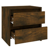 NNEVL Bedside Cabinet Smoked Oak 45x34.5x44.5 cm Chipboard