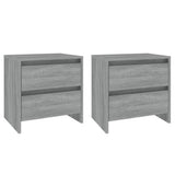 NNEVL Bedside Cabinets 2 pcs Grey Sonoma 45x34.5x44.5 cm Chipboard