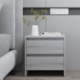 NNEVL Bedside Cabinets 2 pcs Grey Sonoma 45x34.5x44.5 cm Chipboard