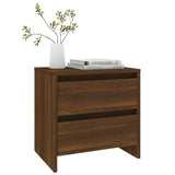 NNEVL Bedside Cabinet Brown Oak 45x34.5x44.5 cm Chipboard