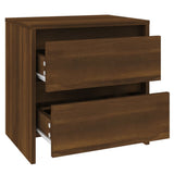 NNEVL Bedside Cabinet Brown Oak 45x34.5x44.5 cm Chipboard