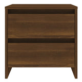 NNEVL Bedside Cabinets 2 pcs Brown Oak 45x34.5x44.5 cm Chipboard
