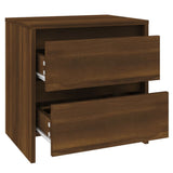 NNEVL Bedside Cabinets 2 pcs Brown Oak 45x34.5x44.5 cm Chipboard