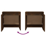 NNEVL Bedside Cabinet Smoked Oak 45x34x44.5 cm Chipboard