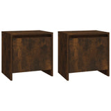 NNEVL Bedside Cabinets 2 pcs Smoked Oak 45x34x44.5 cm Chipboard