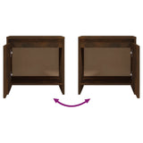 NNEVL Bedside Cabinets 2 pcs Smoked Oak 45x34x44.5 cm Chipboard