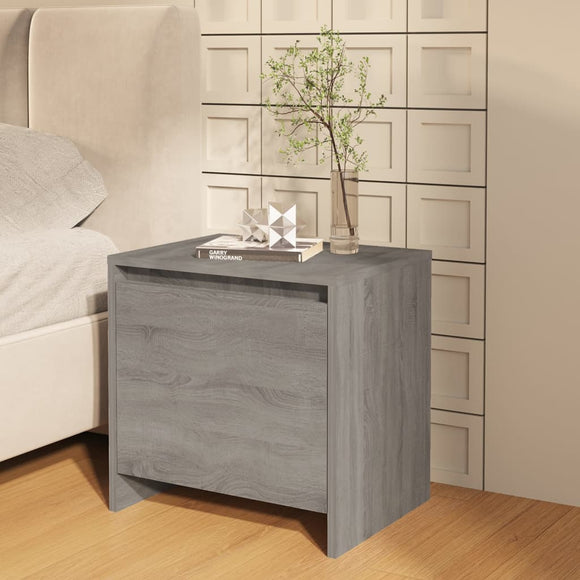 NNEVL Bedside Cabinet Grey Sonoma 45x34x44.5 cm Chipboard