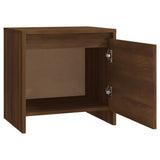 NNEVL Bedside Cabinet Brown Oak 45x34x44.5 cm Chipboard