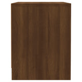 NNEVL Bedside Cabinet Brown Oak 45x34x44.5 cm Chipboard