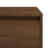 NNEVL Bedside Cabinet Brown Oak 45x34x44.5 cm Chipboard