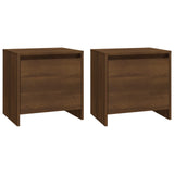 NNEVL Bedside Cabinets 2 pcs Brown Oak 45x34x44.5 cm Chipboard