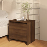 NNEVL Bedside Cabinets 2 pcs Brown Oak 45x34x44.5 cm Chipboard