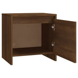 NNEVL Bedside Cabinets 2 pcs Brown Oak 45x34x44.5 cm Chipboard