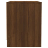NNEVL Bedside Cabinets 2 pcs Brown Oak 45x34x44.5 cm Chipboard