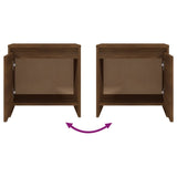 NNEVL Bedside Cabinets 2 pcs Brown Oak 45x34x44.5 cm Chipboard