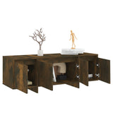 NNEVL TV Cabinet Smoked Oak 120x30x40.5 cm Engineered Wood