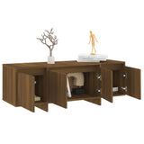 NNEVL TV Cabinet Brown Oak 120x30x40.5 cm Engineered Wood