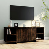 NNEVL TV Cabinet Smoked Oak 130x35x50 cm Chipboard