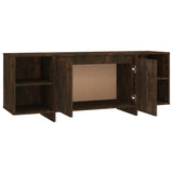 NNEVL TV Cabinet Smoked Oak 130x35x50 cm Chipboard