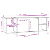 NNEVL TV Cabinet Smoked Oak 130x35x50 cm Chipboard